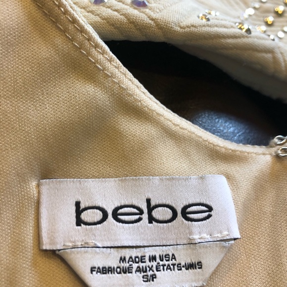 Women's White Embellished Quilted Dress BEBE - Picture 8 of 8